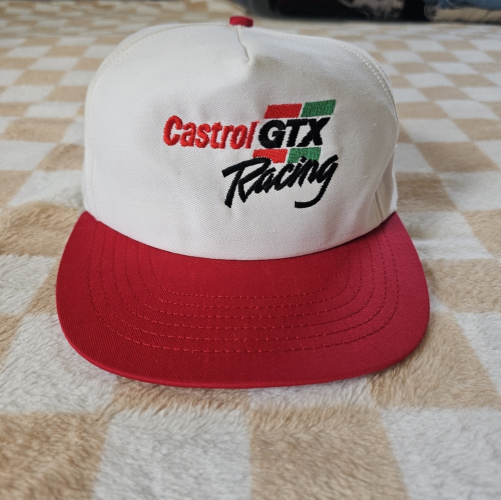 Castrol Racing Trucker Hat - Red and White Vintage